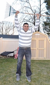 Marvin Rosales-Martinez with scraper